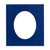 Brooke Blue Suede Acid Free 8.5x11 Oval Picture Frame Mat with White Core Bevel Cut for 6x8 Pictures - Fits 8.5x11 Frame - Pack of 1 Matboard Show Kit With Acid Free Backing & Clear Bag view 1