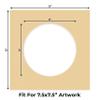 CountryArtHouse Marzipan Beige Acid Free 12x12 Circle Picture Frame Mat with White Core Bevel Cut for 8x8 Pictures - Fits 12x12 Frame - Pack of 1 Matboard Show Kit with Acid Free Backing & Clear Bag view 2