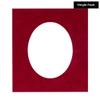 CountryArtHouse Bright Red Suede Acid Free 12x16 Oval Picture Frame Mat with White Core Bevel Cut for 8x10 Pictures - Fits 12x16 Frame - Pack of 1 Matboard Show Kit with Acid Free Backing & Clear Bag view 2
