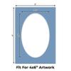 CountryArtHouse Brittany Blue Acid Free 5x7 Oval Picture Frame Mat with White Core Bevel Cut for 4x6 Pictures - Fits 5x7 Frame - Pack of 1 Matboard Show Kit with Acid Free Backing & Clear Bag view 2