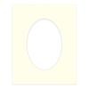 CountryArtHouse Textured Cream Acid Free 8.5x11 Oval Picture Frame Mat with White Core Bevel Cut for 7x9 Pictures - Fits 8.5x11 Frame - Pack of 1 Matboard Show Kit with Acid Free Backing & Clear Bag view 3