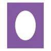 CountryArtHouse Purple Acid Free 8.5x11 Oval Picture Frame Mat with White Core Bevel Cut for 5x7 Pictures - Fits 8.5x11 Frame - Pack of 1 Matboard Show Kit with Acid Free Backing & Clear Bag view 3