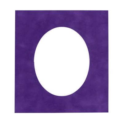 Purple Crocus Suede Acid Free 16x20 Oval Picture Frame Mat with White Core Bevel Cut for 13x17 Pictures - Fits 16x20 Frame - Pack of 1 Matboard Show Kit With Acid Free Backing & Clear Bag