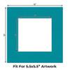 CountryArtHouse Teal Blue Acid Free 10x10 Square Picture Frame Mat with White Core Bevel Cut for 6x6 Pictures - Fits 10x10 Frame - Pack of 1 Matboard Show Kit with Acid Free Backing & Clear Bag view 2