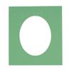 CountryArtHouse Turf Green Jade Acid Free 11x14 Oval Picture Frame Mat with White Core Bevel Cut for 9x12 Pictures - Fits 11x14 Frame - Pack of 1 Matboard Show Kit with Acid Free Backing & Clear Bag view 1