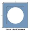 CountryArtHouse Brittany Blue Acid Free 12x12 Circle Picture Frame Mat with White Core Bevel Cut for 8x8 Pictures - Fits 12x12 Frame - Pack of 1 Matboard Show Kit with Acid Free Backing & Clear Bag view 2