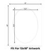 CountryArtHouse White Acid Free 16x20 Oval Picture Frame Mat with White Core Bevel Cut for 13x18 Pictures - Fits 16x20 Frame - Pack of 1 Matboard Show Kit with Acid Free Backing & Clear Bag view 2