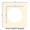 CountryArtHouse Cream Acid Free 12x12 Circle Picture Frame Mat with White Core Bevel Cut for 8x8 Pictures - Fits 12x12 Frame - Pack of 1 Matboard Show Kit with Acid Free Backing & Clear Bag view 2