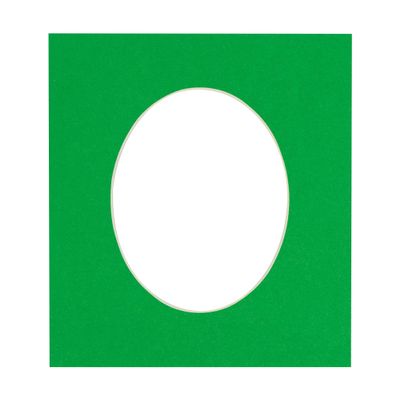 CountryArtHouse Bright Green Acid Free 17x22 Oval Picture Frame Mat with White Core Bevel Cut for 14x19 Pictures - Fits 17x22 Frame - Pack of 1 Matboard Show Kit with Acid Free Backing & Clear Bag