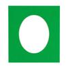 CountryArtHouse Bright Green Acid Free 17x22 Oval Picture Frame Mat with White Core Bevel Cut for 14x19 Pictures - Fits 17x22 Frame - Pack of 1 Matboard Show Kit with Acid Free Backing & Clear Bag view 1