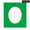 CountryArtHouse Bright Green Acid Free 17x22 Oval Picture Frame Mat with White Core Bevel Cut for 14x19 Pictures - Fits 17x22 Frame - Pack of 1 Matboard Show Kit with Acid Free Backing & Clear Bag view 2