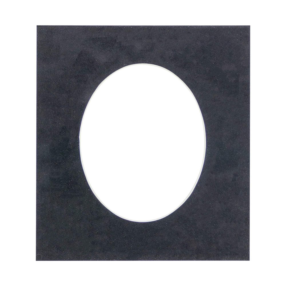 CountryArtHouse Black Suede Acid Free 16x20 Oval Picture Frame Mat with White Core Bevel Cut for 12x17 Pictures - Fits 16x20 Frame - Pack of 1 Matboard Show Kit with Acid Free Backing & Clear Bag