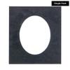 CountryArtHouse Black Suede Acid Free 16x20 Oval Picture Frame Mat with White Core Bevel Cut for 12x17 Pictures - Fits 16x20 Frame - Pack of 1 Matboard Show Kit with Acid Free Backing & Clear Bag view 2
