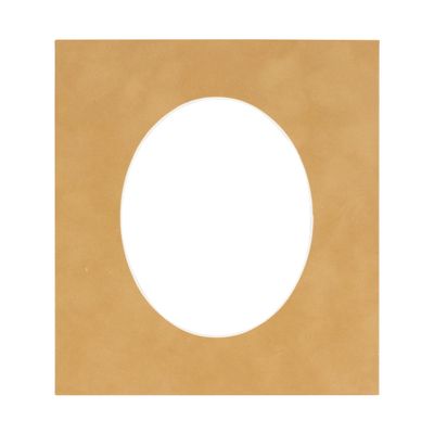 CountryArtHouse Beige Suede Acid Free 16x20 Oval Picture Frame Mat with White Core Bevel Cut for 12x17 Pictures - Fits 16x20 Frame - Pack of 1 Matboard Show Kit with Acid Free Backing & Clear Bag