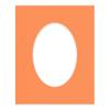 CountryArtHouse Orange Acid Free 8.5x11 Oval Picture Frame Mat with White Core Bevel Cut for 6x8 Pictures - Fits 8.5x11 Frame - Pack of 1 Matboard Show Kit with Acid Free Backing & Clear Bag view 3