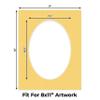 CountryArtHouse Chamois Yellow Acid Free 11x14 Oval Picture Frame Mat with White Core Bevel Cut for 8x11 Pictures - Fits 11x14 Frame - Pack of 1 Matboard Show Kit with Acid Free Backing & Clear Bag view 2