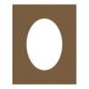 CountryArtHouse Aged Oak Brown Acid Free 8.5x11 Oval Picture Frame Mat with White Core Bevel Cut for 5x7 Pictures - Fits 8.5x11 Frame - Pack of 1 Matboard Show Kit with Acid Free Backing & Clear Bag view 3