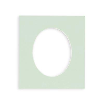CountryArtHouse Honeydew Green Acid Free 8.5x11 Oval Picture Frame Mat with White Core Bevel Cut for 6x8 Pictures - Fits 8.5x11 Frame - Pack of 1 Matboard Show Kit with Acid Free Backing & Clear Bag