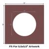 CountryArtHouse Maroon Acid Free 10x10 Circle Picture Frame Mat with White Core Bevel Cut for 6x6 Pictures - Fits 10x10 Frame - Pack of 1 Matboard Show Kit with Acid Free Backing & Clear Bag view 2