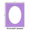 CountryArtHouse Light Purple Acid Free 11x14 Oval Picture Frame Mat with White Core Bevel Cut for 8x11 Pictures - Fits 11x14 Frame - Pack of 1 Matboard Show Kit with Acid Free Backing & Clear Bag view 2