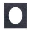 CountryArtHouse Black Suede Acid Free 8x12 Oval Picture Frame Mat with White Core Bevel Cut for 6x9 Pictures - Fits 8x12 Frame - Pack of 1 Matboard Show Kit with Acid Free Backing & Clear Bag view 1