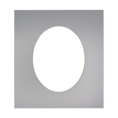 CountryArtHouse Metallic Silver Acid Free 20x24 Oval Picture Frame Mat with White Core Bevel Cut for 16x22 Pictures - Fits 20x24 Frame - Pack of 1 Matboard Show Kit with Acid Free Backing & Clear Bag