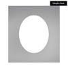 CountryArtHouse Metallic Silver Acid Free 20x24 Oval Picture Frame Mat with White Core Bevel Cut for 16x22 Pictures - Fits 20x24 Frame - Pack of 1 Matboard Show Kit with Acid Free Backing & Clear Bag view 2