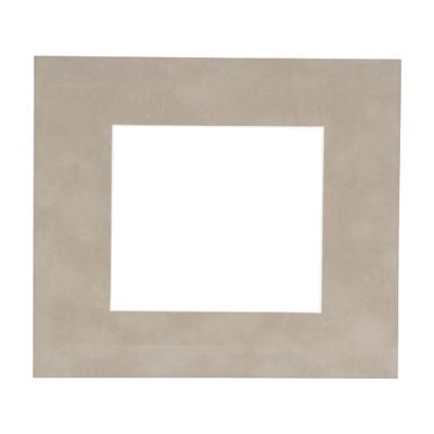 Light Grey Suede Acid Free 10x10 Square Picture Frame Mat with White Core Bevel Cut for 6x6 Pictures - Fits 10x10 Frame - Pack of 1 Matboard Show Kit With Acid Free Backing & Clear Bag