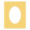 CountryArtHouse Chamois Yellow Acid Free 16x20 Oval Picture Frame Mat with White Core Bevel Cut for 12x17 Pictures - Fits 16x20 Frame - Pack of 1 Matboard Show Kit with Acid Free Backing & Clear Bag view 3