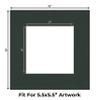 CountryArtHouse Black Acid Free 10x10 Square Picture Frame Mat with White Core Bevel Cut for 6x6 Pictures - Fits 10x10 Frame - Pack of 1 Matboard Show Kit with Acid Free Backing & Clear Bag view 2