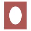 CountryArtHouse Brick Red Acid Free 11x14 Oval Picture Frame Mat with White Core Bevel Cut for 8x12 Pictures - Fits 11x14 Frame - Pack of 1 Matboard Show Kit with Acid Free Backing & Clear Bag view 3