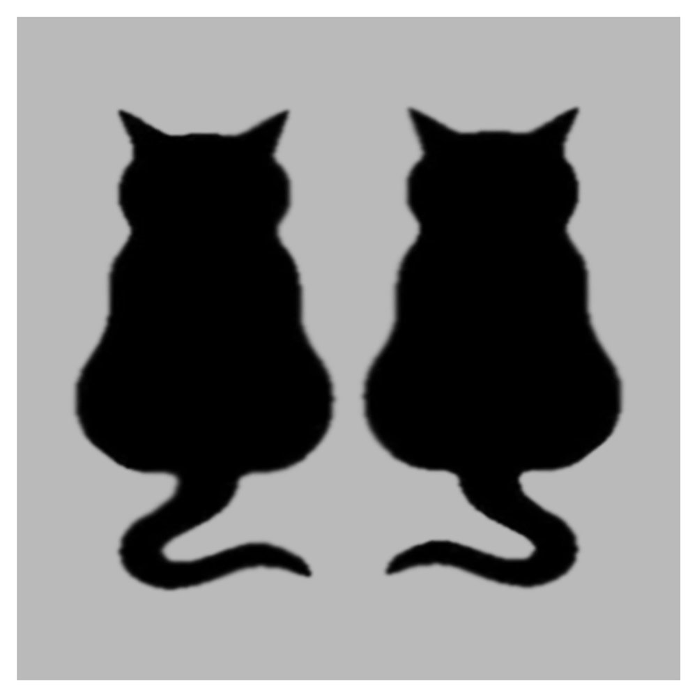 Two Cats Sitting Reusable Stencil (8.5" x 11" Sheet) for Painting on Walls, Wood, Arts and Crafts (My Custom Stencils)