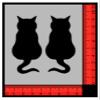 Two Cats Sitting Reusable Stencil (8.5" x 11" Sheet) for Painting on Walls, Wood, Arts and Crafts (My Custom Stencils) view 2