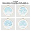 Sivilife Embroidery Starter Kit for Beginners, 4 Sets Stamped Cross Stitch Kits for Adult, Seasonal Tree Pattern Hand DIY Kits with 2 Embroidery Hoop Instructions Color Threads Needles and Scissor view 4