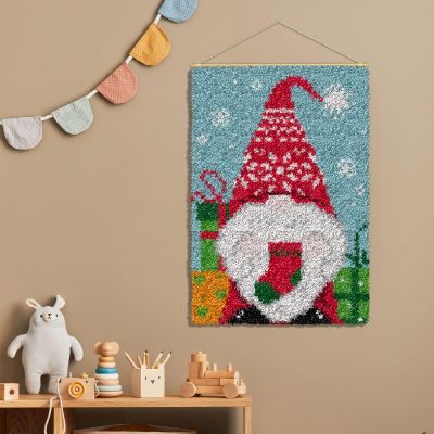 YP Latch Hook Kits for Kids and Adults Beginners Christmas DIY Rug Making Kit for Home Decoration Festival Gifts Crocheting Crafts Carpet,13" X 18"