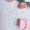 DANUDON 200 PCS Christmas Resin Snowflakes, Mini Snowflakes for Craft Plastic Pearl Snowflake Christmas Embellishment for DIY Craft Xmas Tree Winter Party Table Confetti Decor view 3