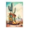 NSUAJOF Cowboy Boots Cactus Diamond Painting Kits DIY Full Round Drill Soft Canvas Personalized Design, Tropical Plant 5D Art - Exquisite Home Wall Decor & Great Gift for Others 16x20 Inch view 1
