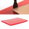 Tyenaza Leather Punch Mat, Leather Punching Pad, Red 5.9in Long 3.9in Wide Less Noise Tear Resistant Craft Punching Pad for Crafting Cutting DIY view 2