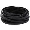 GORGECRAFT 5.5Ydsx0.19"x0.04" Black Leather Strap Strips Genuine Leather String Flat Leather Cord Cowhide Rope Braiding Thread for Bracelets Necklace Jewelry Making Boot Lace DIY Crafts Workshop view 1