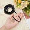 GORGECRAFT 5.5Ydsx0.19"x0.04" Black Leather Strap Strips Genuine Leather String Flat Leather Cord Cowhide Rope Braiding Thread for Bracelets Necklace Jewelry Making Boot Lace DIY Crafts Workshop view 3