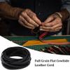 GORGECRAFT 5.5Ydsx0.19"x0.04" Black Leather Strap Strips Genuine Leather String Flat Leather Cord Cowhide Rope Braiding Thread for Bracelets Necklace Jewelry Making Boot Lace DIY Crafts Workshop view 4