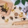 GORGECRAFT 40PCS 4 Styles Metal Brad Fasteners Small Ring Pulls Flower Handle Rings Mini Brad Paper Fastener for Decorative Jewelry Box Chest Drawer Cabinet Mini Journals Storage Decoration view 3