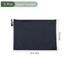 YOKIVE 5 Pack Canvas Zipper Pouch, A4 Crafts DIY Blank Makeup Bags | Pencil Case Travel Organizers Pocket, Great for Office(Navy Blue, 13.4 x 9.4) view 2