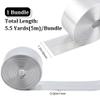 GORGECRAFT 5.5Yds Silver Metallic Leather Strip 1.2" Wide Flat Glossy Pu Leather Straps Shiny Leather Lace Stripper Beading String Ribbon Double Sided Leather Supplies Faux Cord for Craft Jewelry view 2