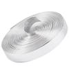 GORGECRAFT 5.5Yds Metallic Leather Straps 0.5" Wide Silver Shiny Flat Leather Cord Glossy Pu Leather Lace Stripper Beading String Ribbon Crafts Double Sided Faux Supplies for Making Crafting view 1
