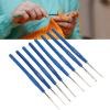 8PCS Blue Crochet Hooks Extra Long Crochet Hook Set Stainless Steel Knitting Needles Crochet Accessories for Arthritic Hands Yarn Craft Beginners view 1