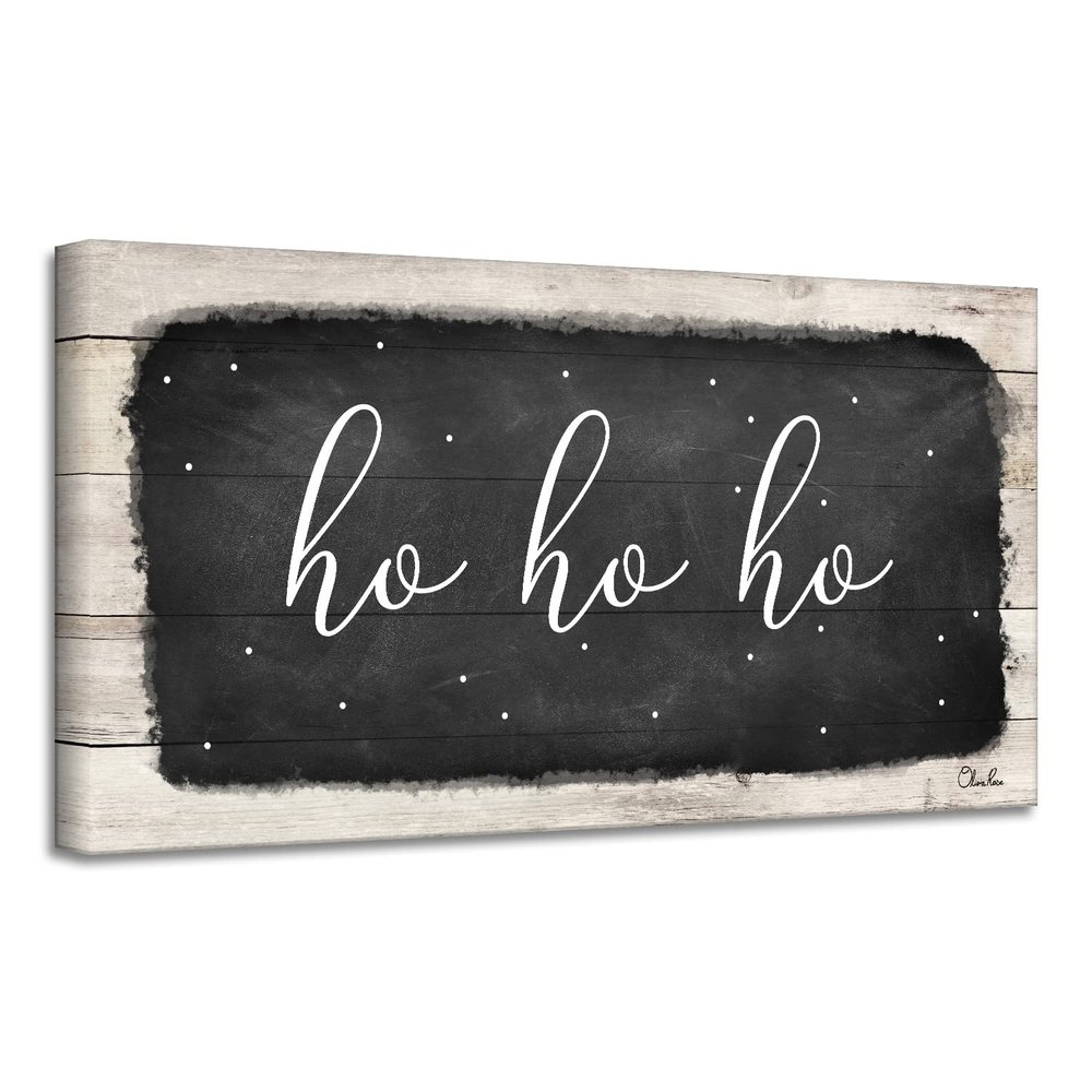 Ready2HangArt 'Hohoho' Holiday Canvas Wall Art by Olivia Rose 24" W x 12" H