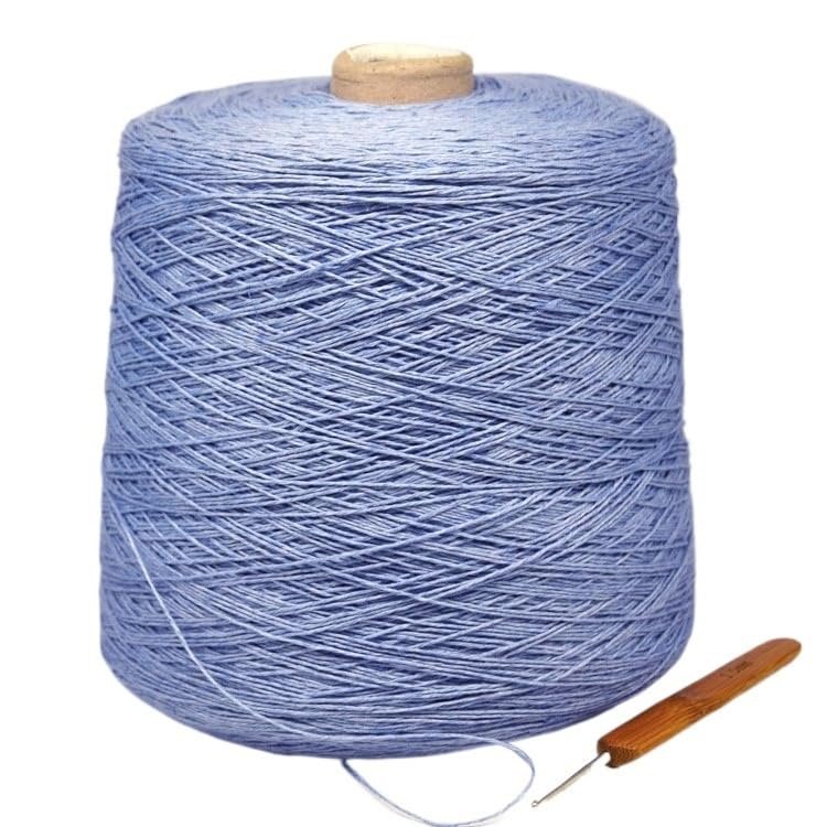 250g Natural Smooth Organic Linen Yarn for Knitting Hand Crochet Knit Thin Lace Yarn Weave Sewing Thread (Color : 5)