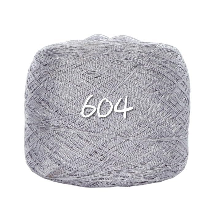 300g Italian Mulberry Silk Yarn for Knitting Cotton Thread Croche Line Silk Fabric Designer Cool in Summer Ice Silk Knit (Color : 604)