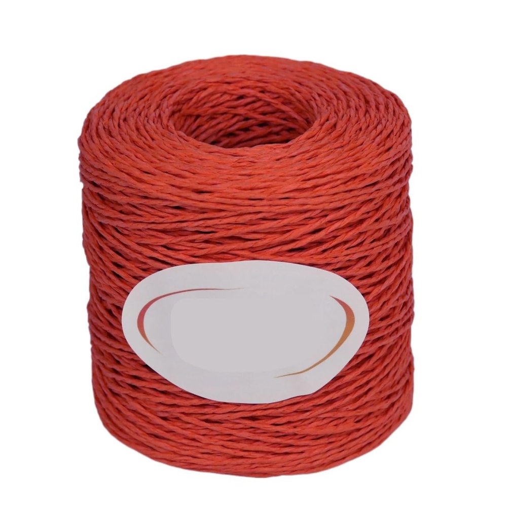 100g/ball Raffia Yarn Kintting Paper Straw Yarn for Crocheting Hat Fancy Yarn Flower Packing Summer Fashion Handmade Material (Color : Peony red)